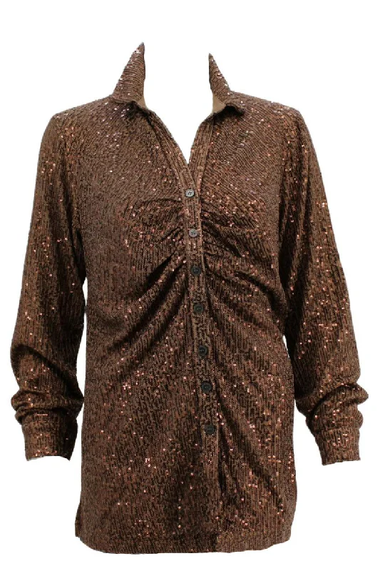 WAY Copper Sequin Blouse-Final Price