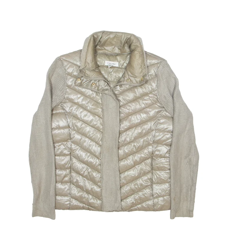 CALVIN KLEIN Insulated Puffer Jacket Beige Womens M