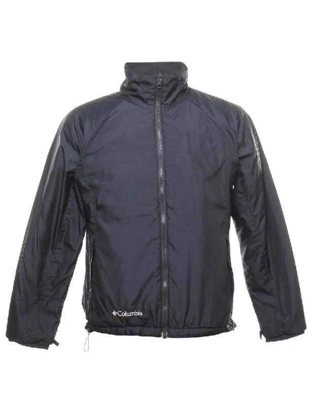 Columbia Black Zip-Front Nylon Jacket - M