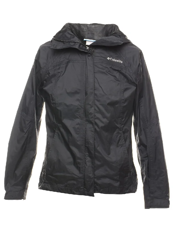 Columbia Black Zip-Front Nylon Jacket - S