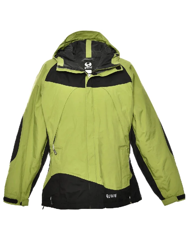 Green & Black Two-Tone Mountaineering Jacket - L