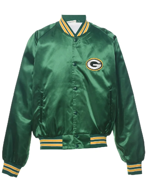 Green & Yellow Greenbay Packers Bomber Jacket - L