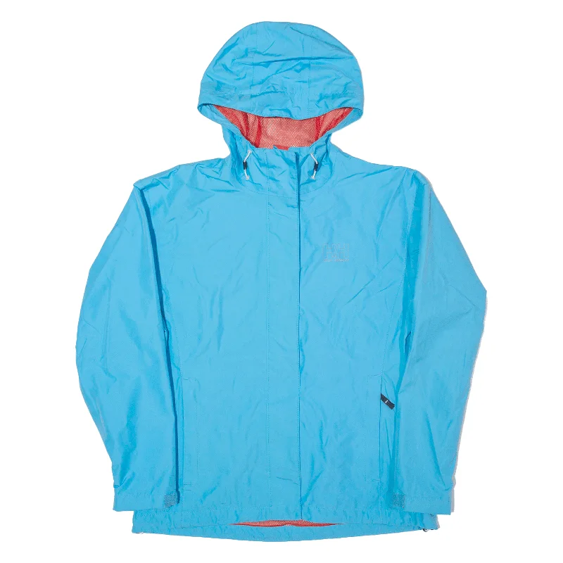 HELLY HANSEN Womens Rain Jacket Blue Hooded S