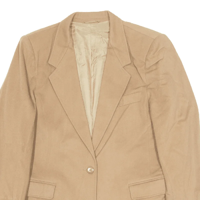 MARELLA Cashmere Blend Womens Blazer Jacket Beige Wool UK 16