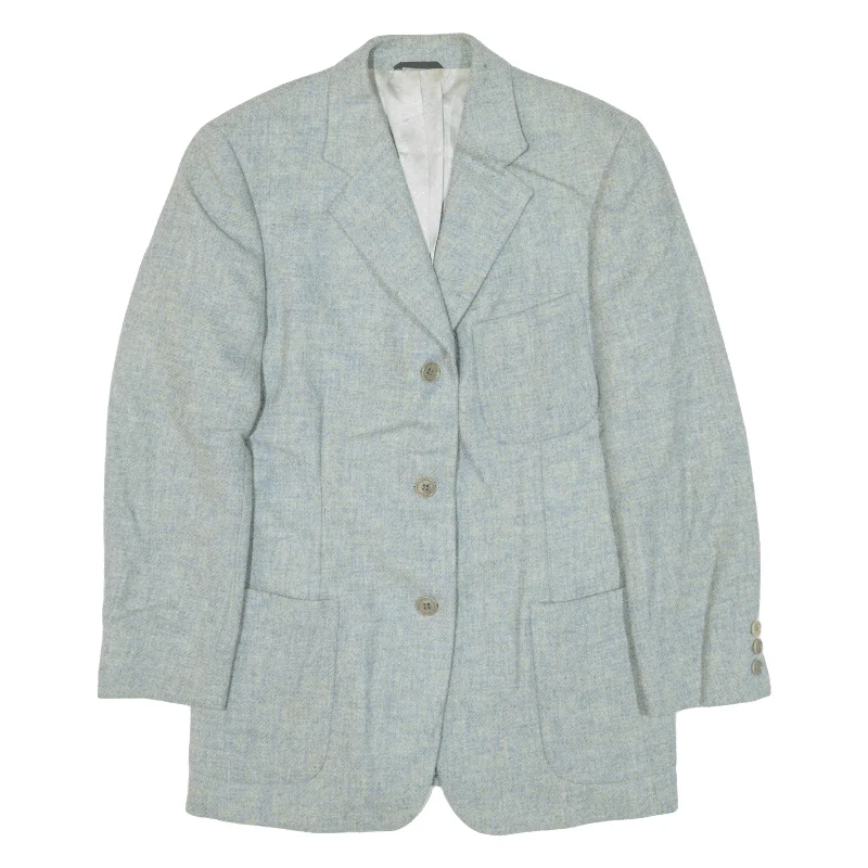 MASSIMO BERNI Womens Blazer Jacket Blue Knit M