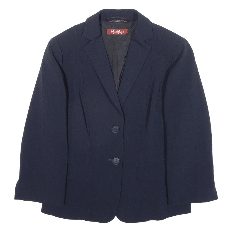 MAX MARA STUDIO Womens Blazer Jacket Blue UK 6