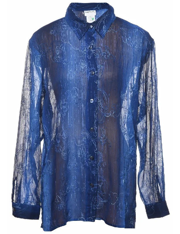 Sheer Effect Blouse - M