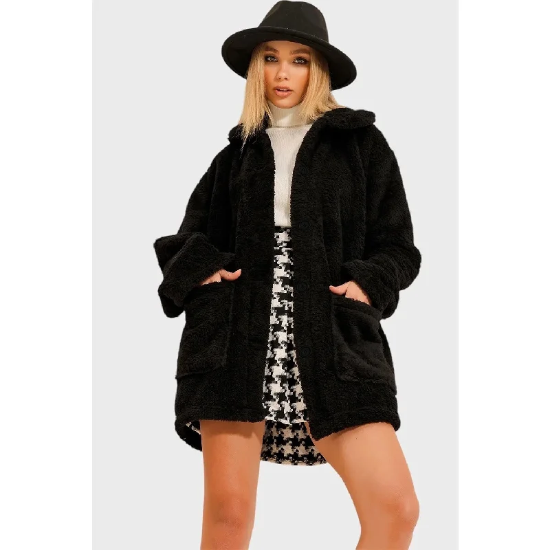 Black Teddy Coat Jacket