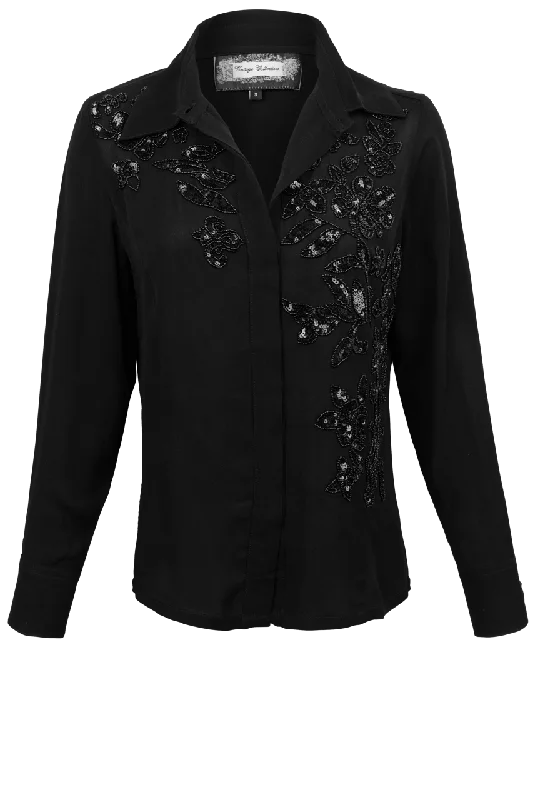 Vintage Collection Black Sequin Blouse