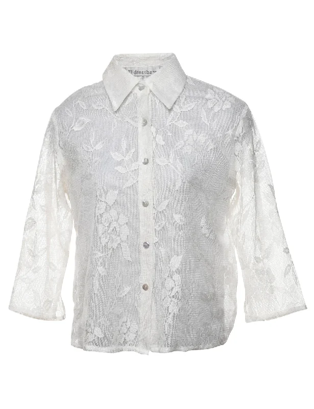 White Lace Blouse - M