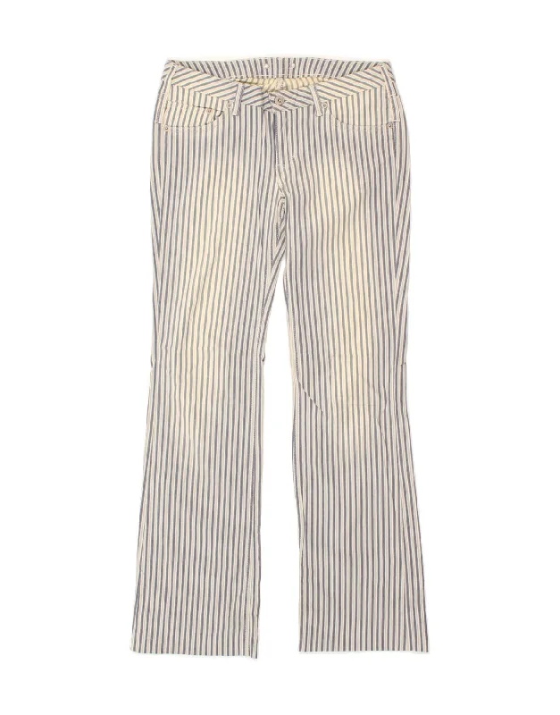 GUESS Womens Bootcut Jeans W30 L31  Blue Striped Cotton