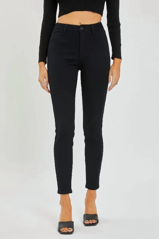 High Rise Super Skinny Jeans In Black