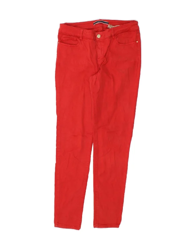 MASSIMO DUTTI Womens Skinny Jeans W30 L28  Red Cotton