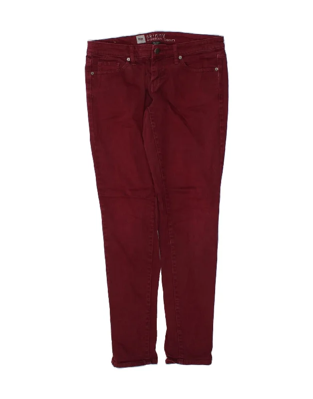 MOSSIMO Womens Skinny Jeans US 4 Small W27 L31 Maroon Cotton