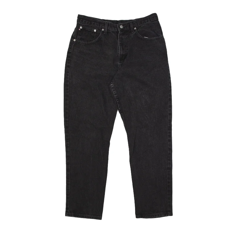 RALPH LAUREN Jeans Black Denim Relaxed Tapered Womens W30 L29