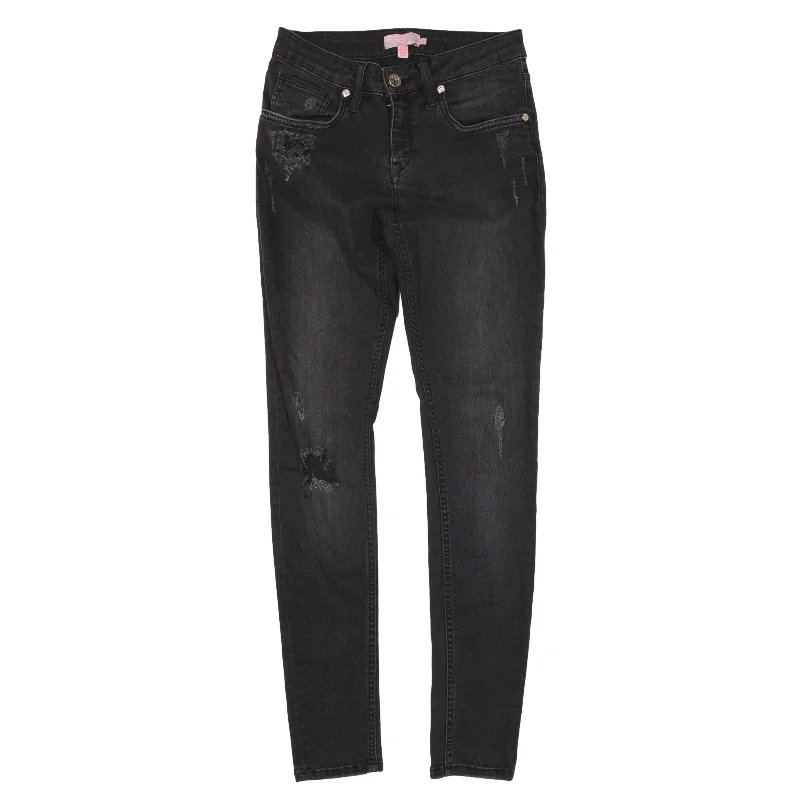 TED BAKER Distressed Jeans Black Denim Slim Skinny Womens W26 L29