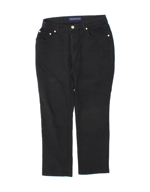 TRUSSARDI Womens Slim Cropped Jeans W28 L25 Black Cotton