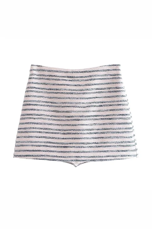 'Amy' Stripe Tweed Skort