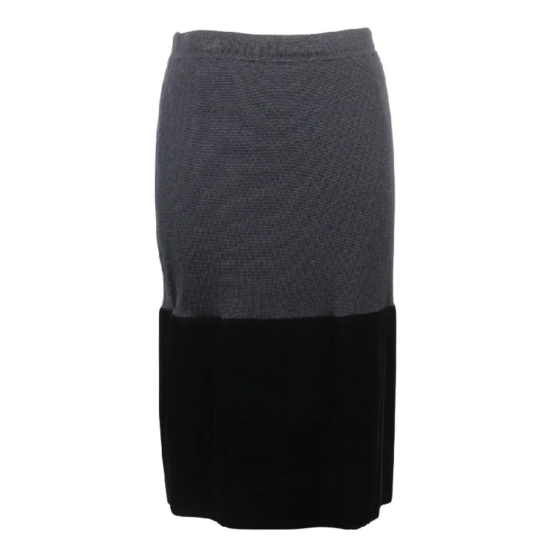 Dior Wool Rayon Skirt Black