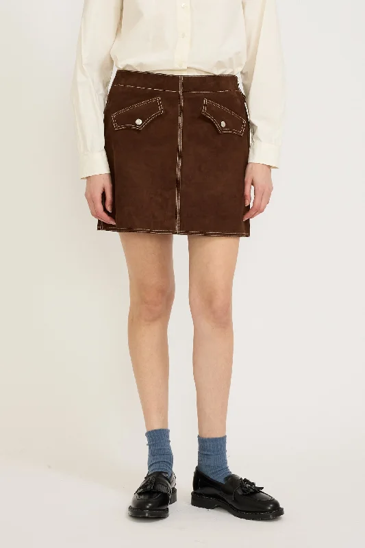 Elvy Western Suede Skirt Bruno