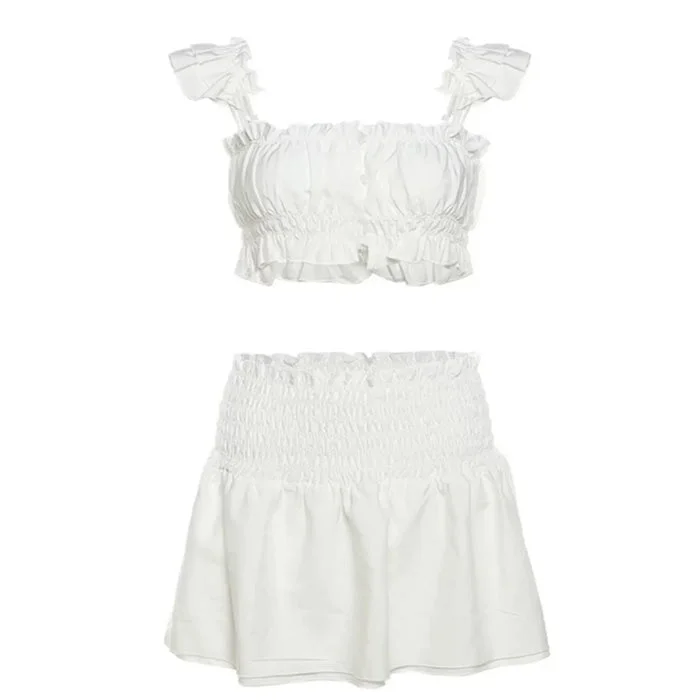 Soft Girl Top & Ruffle Skirt Co-Ord