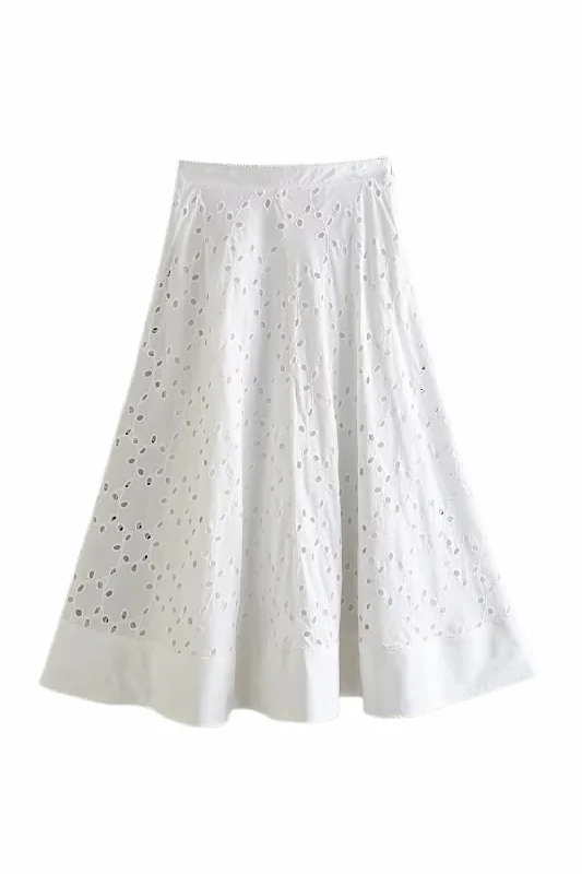 'Viola' Eyelet Embroidery Skirt