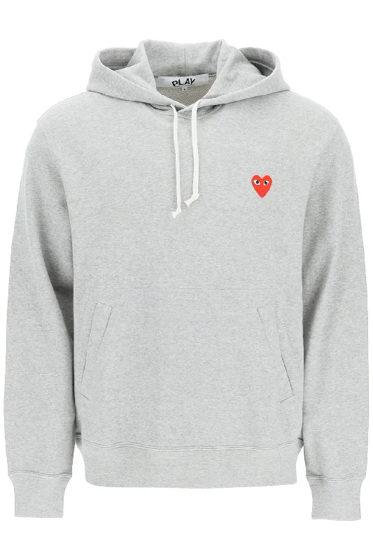 Heart Patch Unisex Hoodie  - Grey