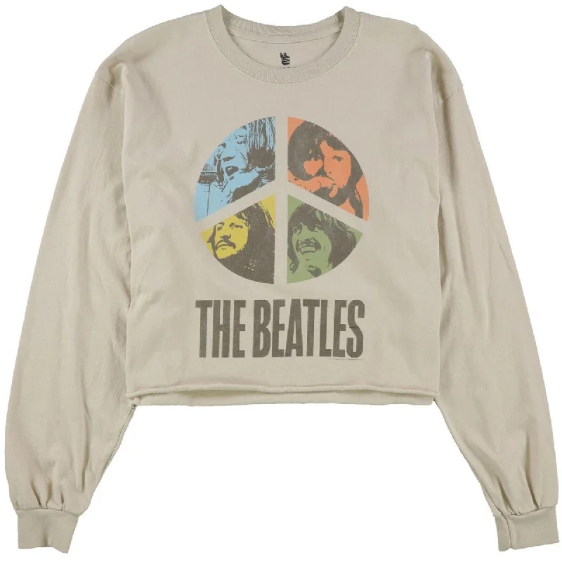 The Beatles Womens Graphic Cropped Sweatshirt