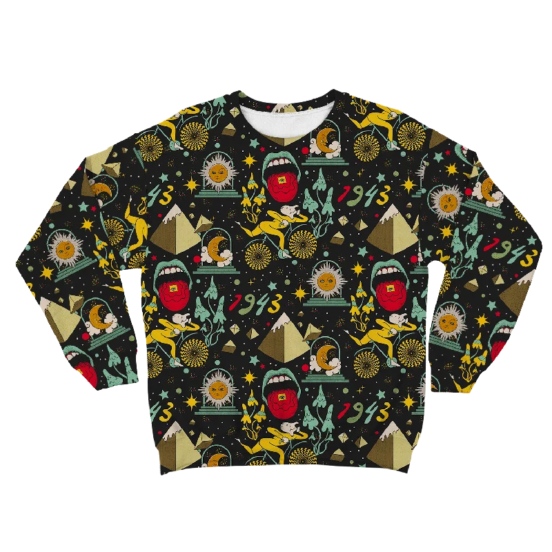 Bicycle Day Pattern All Over Print Unisex Sweatshirt