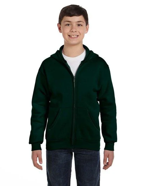 Hanes Youth 7.8 oz. EcoSmart  50/50 Full-Zip Hooded Sweatshirt P480