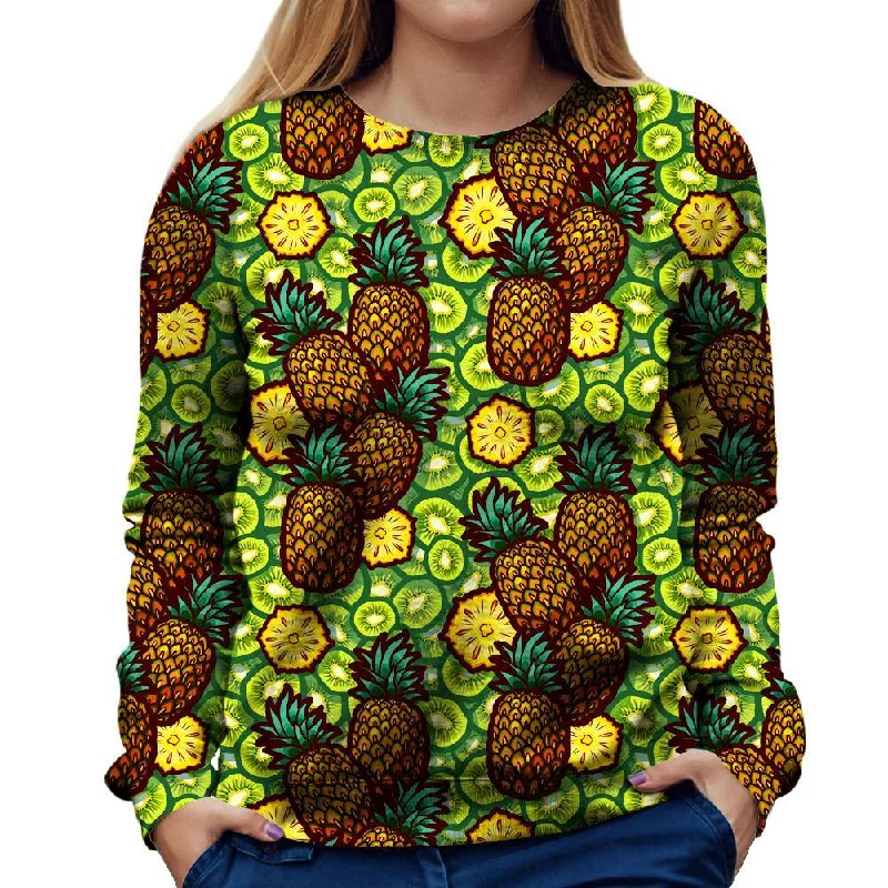 Pineapple And Kiwi Womens Sweatshirt