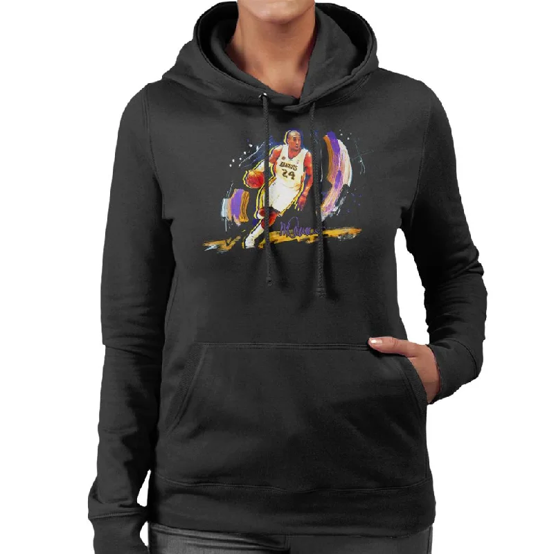 Sidney Maurer Original Portrait Of Basketballer Kobe Bryant Women's Hooded Sweatshirt