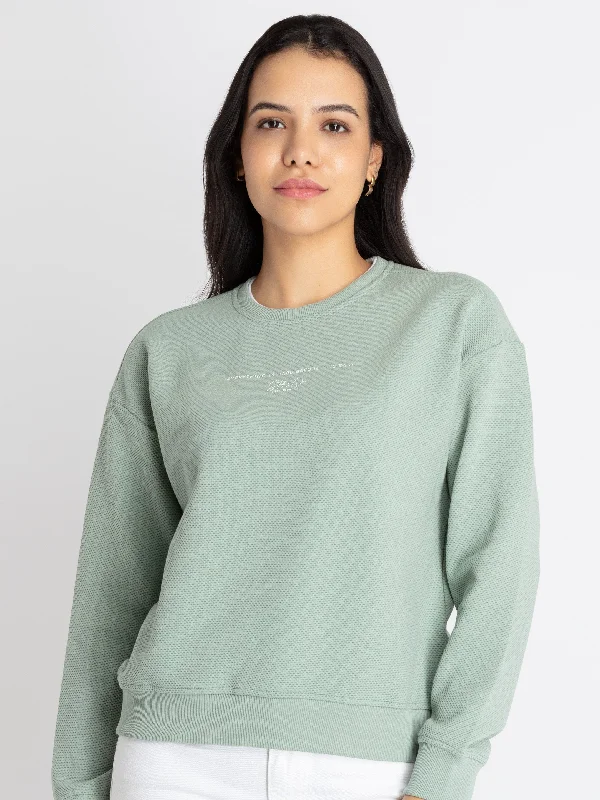 Womens Solid Lightweight Sweatshirt