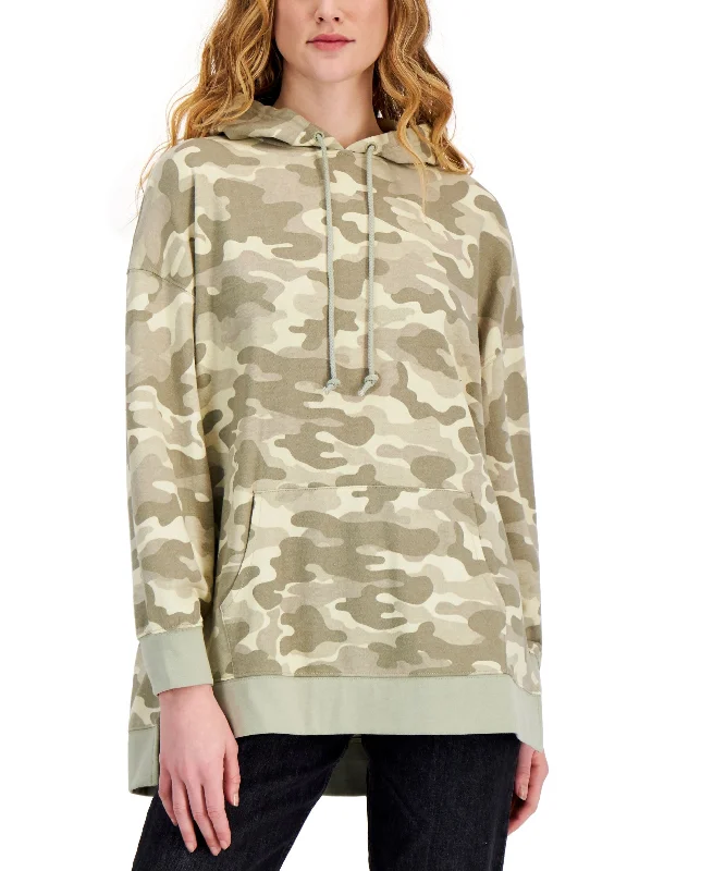 Style & Co Camo Print Oversized Hoodie