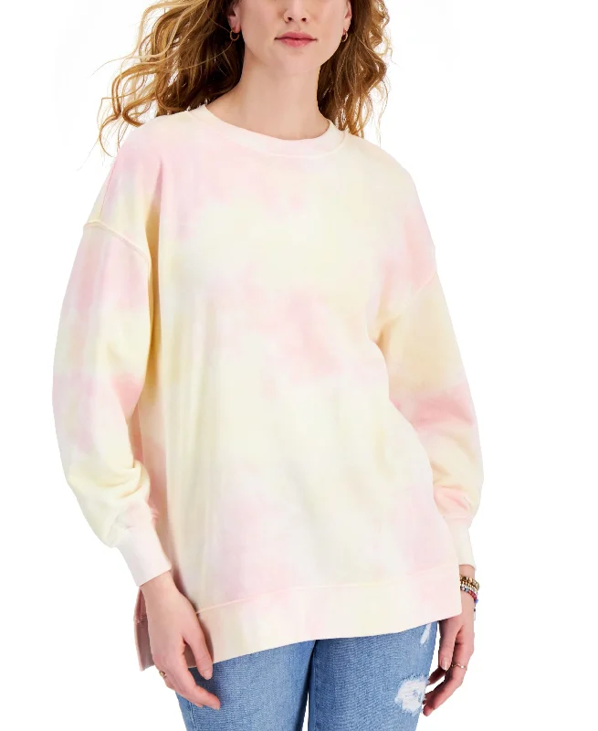 Style & Co Tie Dye Oversized Sweatshirt