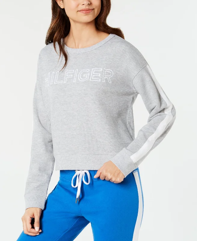 Tommy Hilfiger Sport Striped Sleeve Logo Fleece Sweatshirt