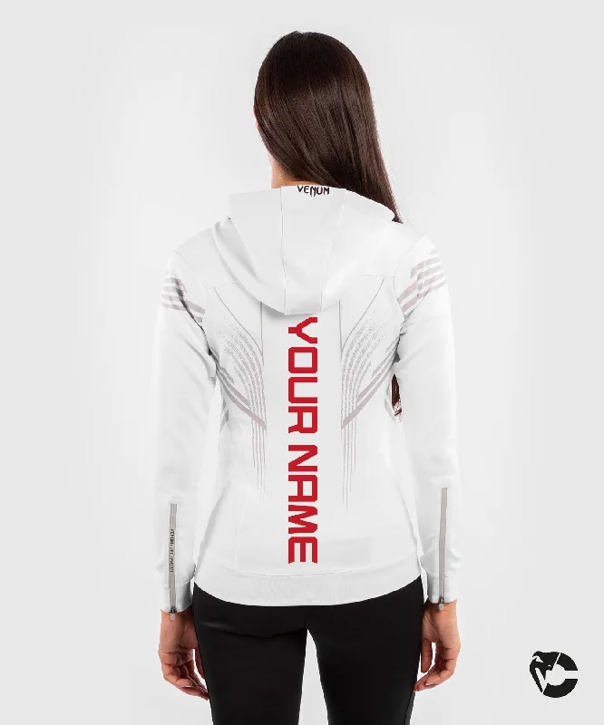 UFC Venum Personalized Authentic Fight Night Women's Walkout Hoodie - White